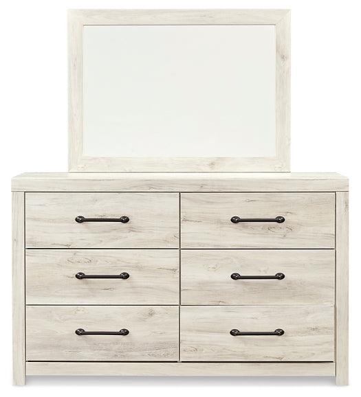 Cambeck Panel Headboard With Mirrored Dresser And Chest