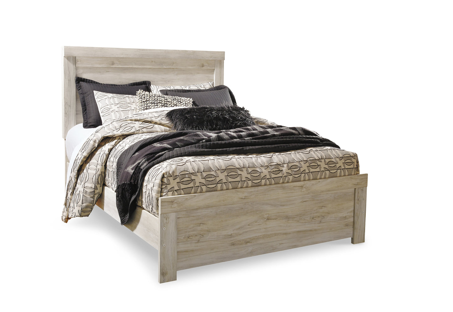 Bellaby Panel Bed With Mirrored Dresser And 2 Nightstands