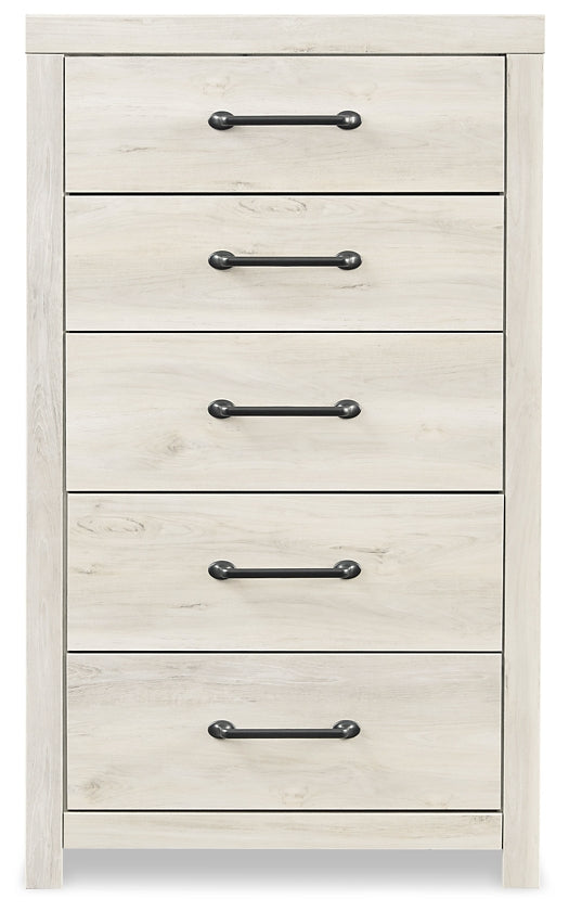 Cambeck Panel Headboard With Mirrored Dresser And Chest