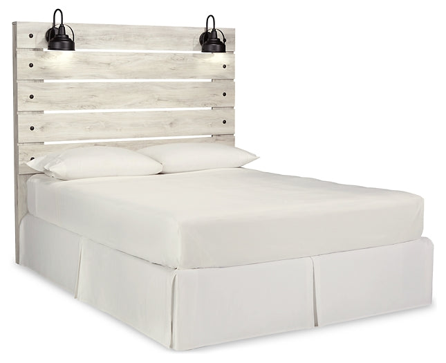 Cambeck Panel Headboard With Mirrored Dresser And Chest