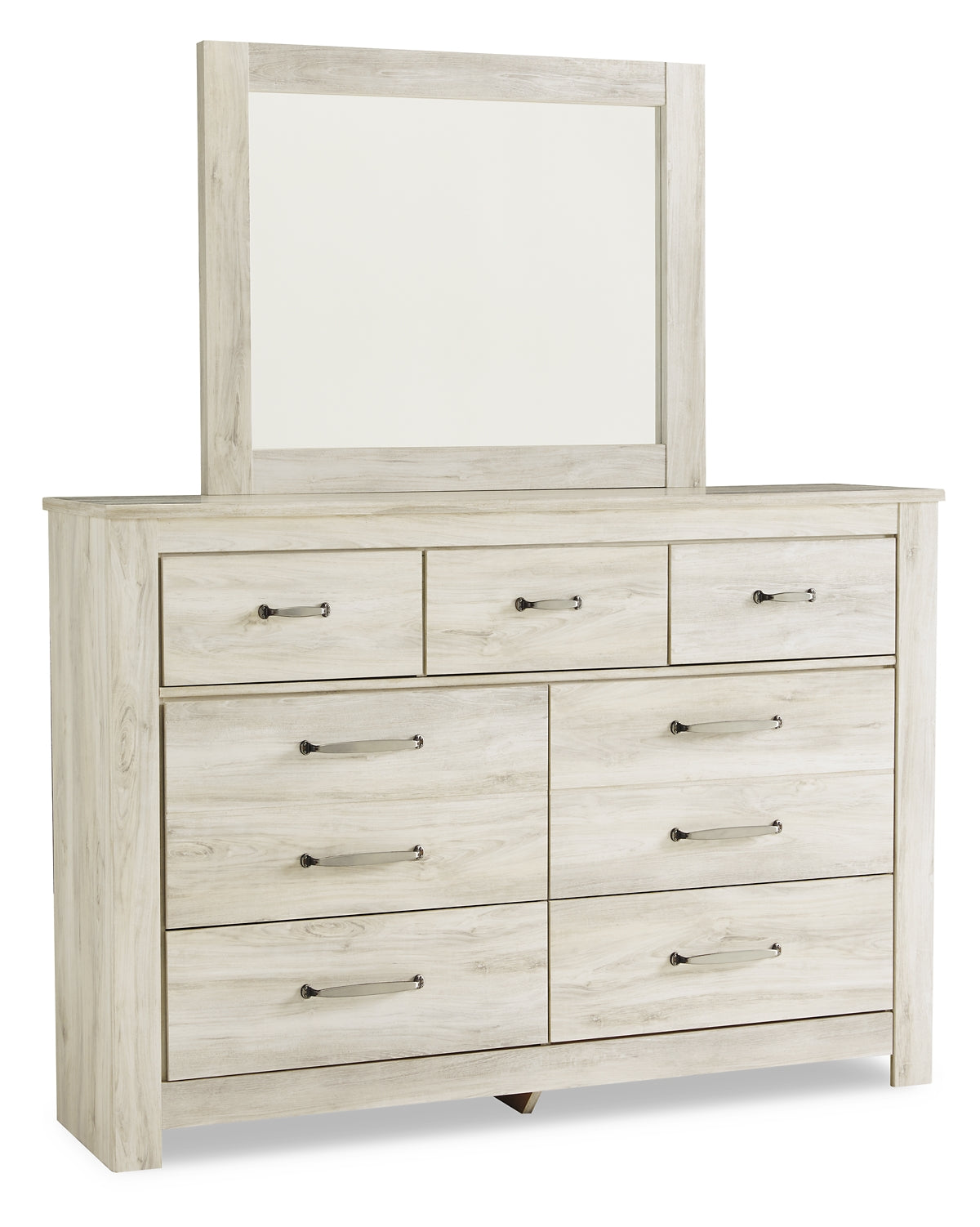 Bellaby Panel Bed With Mirrored Dresser And 2 Nightstands