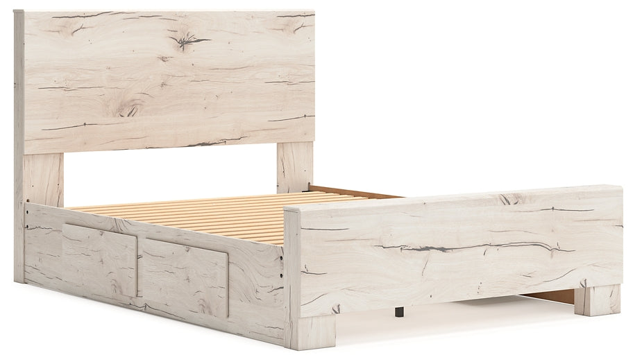 Queen Panel Bed with Mirrored Dresser
