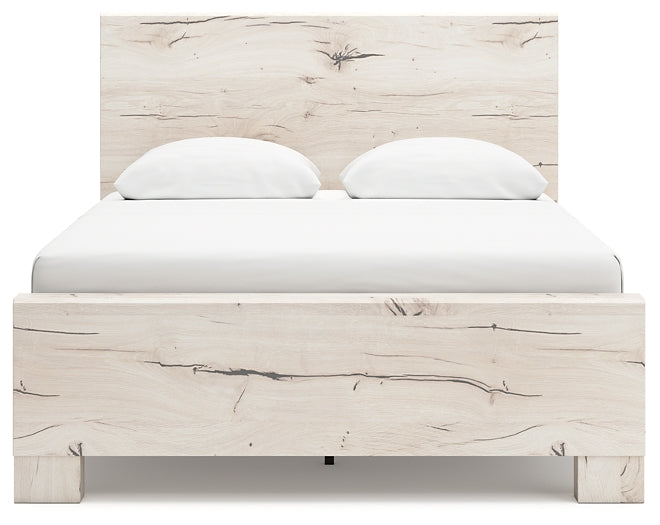 Queen Panel Bed with Mirrored Dresser and Chest