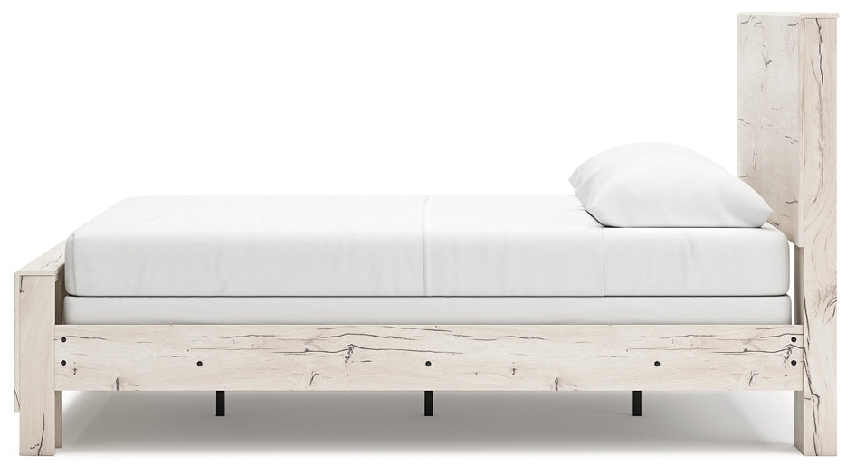 Queen Panel Bed with Mirrored Dresser and Chest