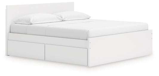 Onita King Panel Platform Bed with 2 Side Storage