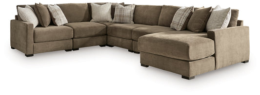 Camellia-Court 6-Piece Sectional with Chaise