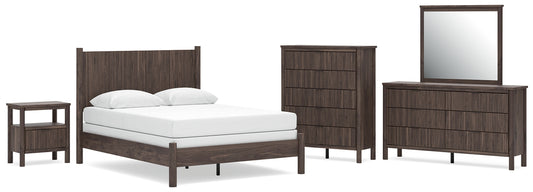 Pamytta Queen Panel Bed, Dresser, Mirror, Chest and Nightstand