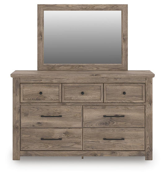 Keithland Queen Panel Bed with Mirrored Dresser and Nightstand