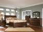 Porter  Sleigh Bed With Mirrored Dresser, Chest And 2 Nightstands