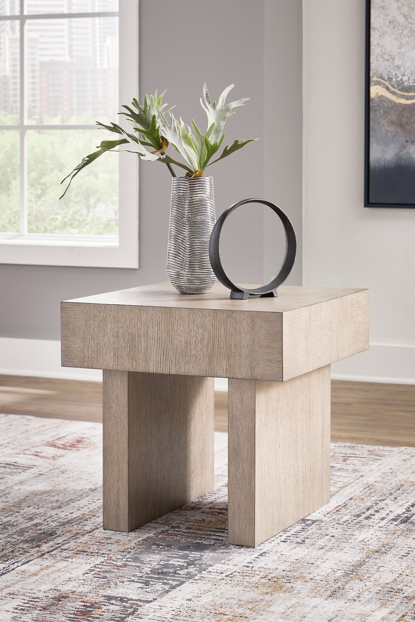 Jorlaina Coffee Table with 1 End Table