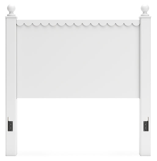 Mollviney Full Panel Headboard with Mirrored Dresser and Chest