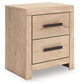 Sanginlane Two Drawer Night Stand