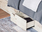 Queen Panel Bed with Mirrored Dresser, Chest and Nightstand