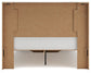 Queen Panel Headboard with Mirrored Dresser and Chest