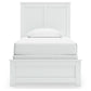 Bostwick Shoals Twin Panel Bed with Mirrored Dresser