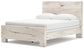 Queen Panel Bed with Mirrored Dresser and Chest