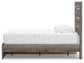 Graystorm Twin Panel Storage Bed with Mirrored Dresser