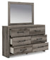 Graystorm Twin Panel Bed with Mirrored Dresser, Chest and Nightstand
