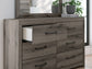 Graystorm Twin Panel Bed with Mirrored Dresser, Chest and Nightstand