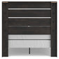 Hollivern Full Panel Bed with Mirrored Dresser, Chest and Nightstand