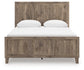 Rusticott Queen Panel Bed with Mirrored Dresser
