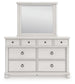 Rowlenstown King Poster Bed, Dresser, Mirror and Nightstand