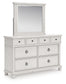 Rowlenstown King Poster Bed, Dresser, Mirror and Nightstand