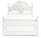 Kozlani Full Upholstered Panel Bed, Dresser, Mirror and Nightstand