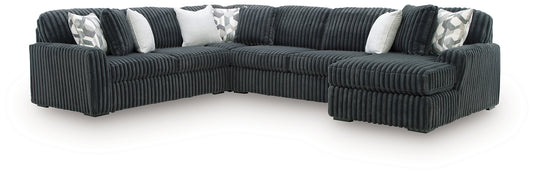 Midnight-Madness 4-Piece Sectional with Chaise