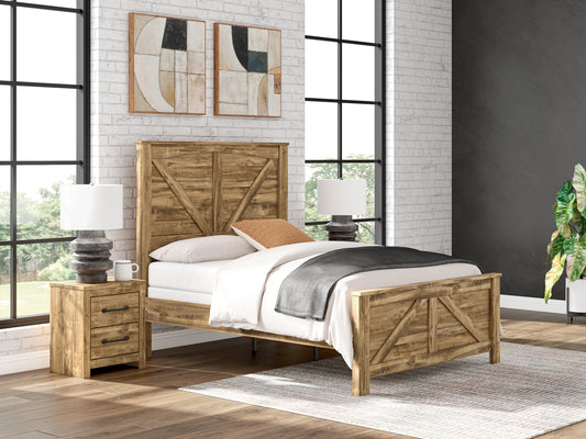 Maystonna Queen Crossbuck Panel Bed