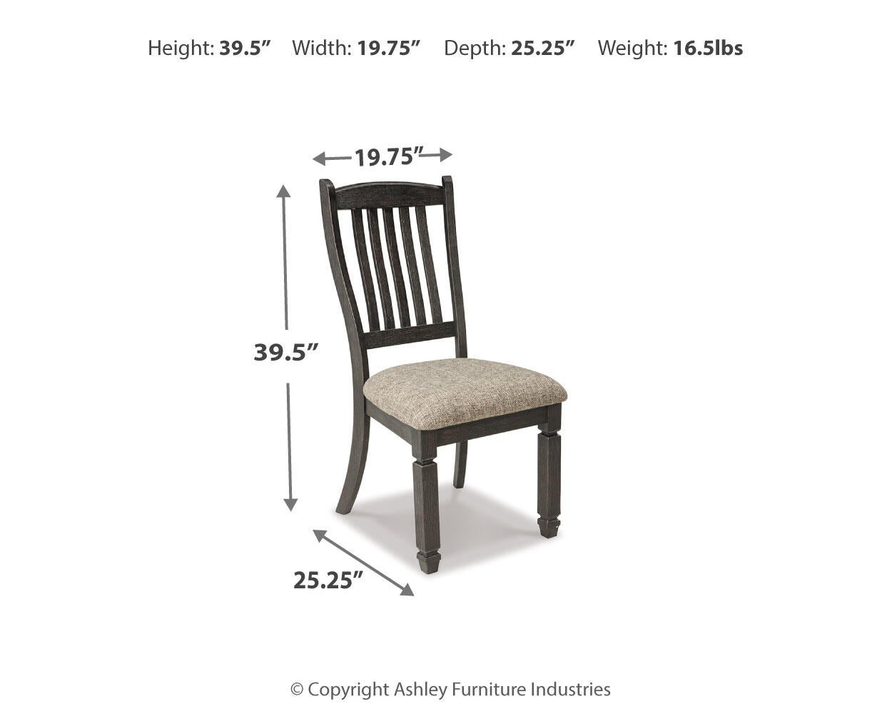 Tyler Creek Dining UPH Side Chair (2/CN)