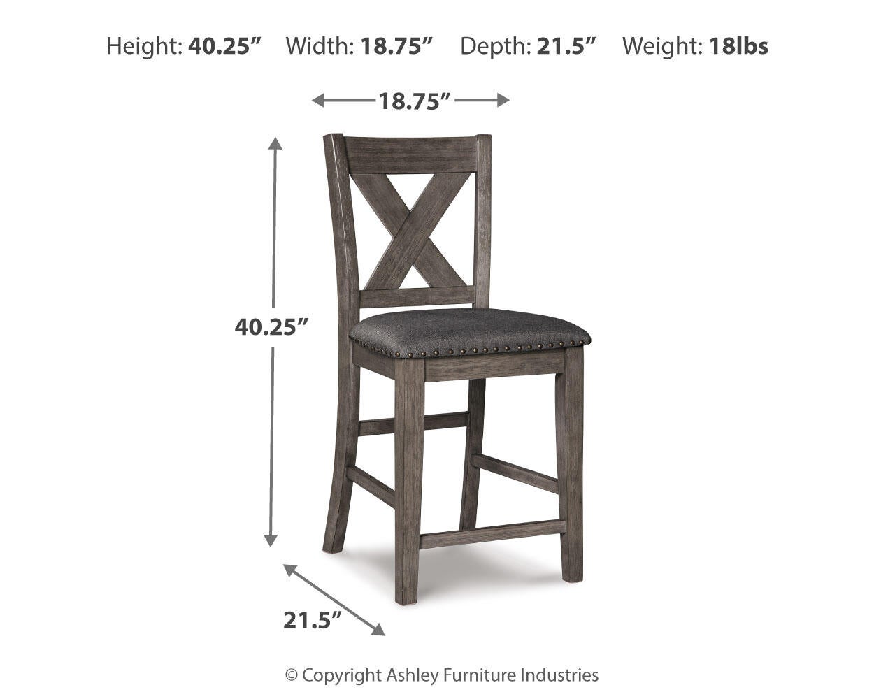 Caitbrook Upholstered Barstool (2/CN)