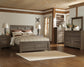 Juararo Queen Panel Bed with Mirrored Dresser