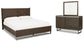 Arkenton King Panel Bed with Mirrored Dresser