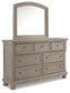 Lettner Queen Panel Bed with Mirrored Dresser