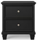 Lanolee California King Panel Bed with Mirrored Dresser and Nightstand
