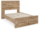 Hyanna Full Panel Storage Bed, Dresser, Mirror and Nightstand