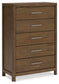 Cabalynn California King Panel Bed with Storage with Mirrored Dresser, Chest and Nightstand