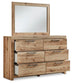 Hyanna Queen Panel Bed, Dresser and Mirror