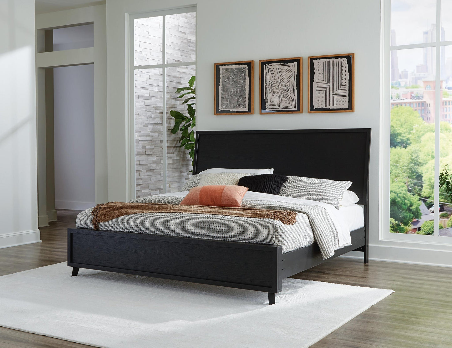 Danziar Queen Panel Bed, Dresser, Mirror and Nightstand