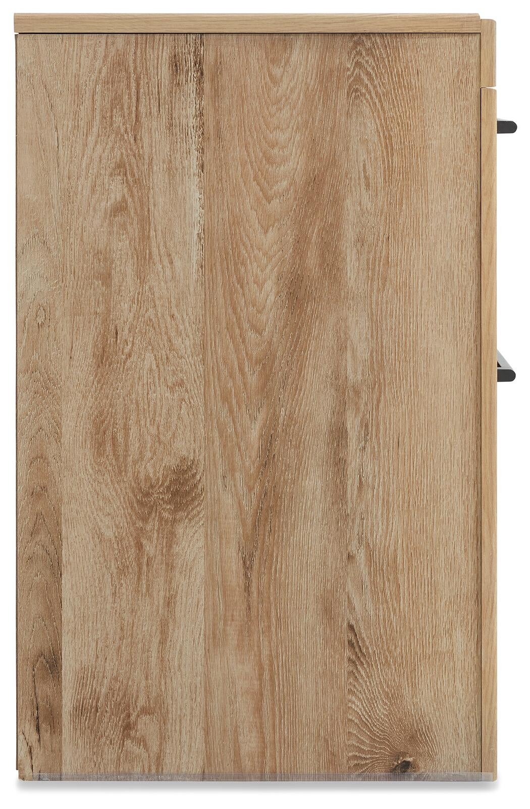 Hyanna King Panel Storage Bed with 1 Under Bed Storage Drawer, Dresser, Mirror and Nightstand