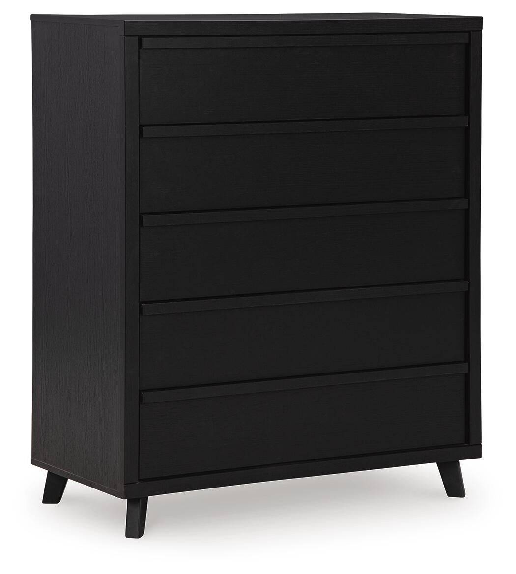 Danziar King Panel Headboard, Dresser, Mirror, Chest and Nightstand