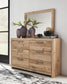 Hyanna Queen Panel Storage Bed, Dresser, Mirror, Chest and Nightstand