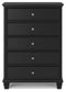Lanolee California King Panel Bed with Mirrored Dresser, Chest and Nightstand