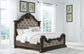 Maylee King Upholstered Bed, Dresser, Mirror, Chest and Nightstand