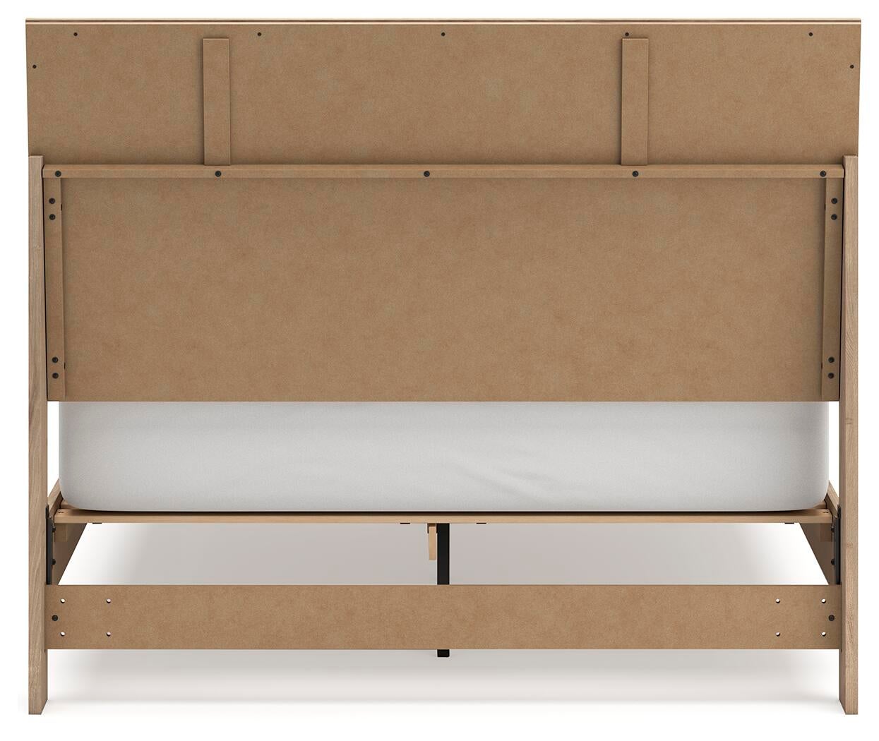 Cielden Queen Panel Bed with Mirrored Dresser