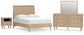 Cielden Full Panel Bed with Mirrored Dresser and Nightstand