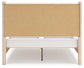 Cadmori Queen Upholstered Panel Bed with Mirrored Dresser and Nightstand
