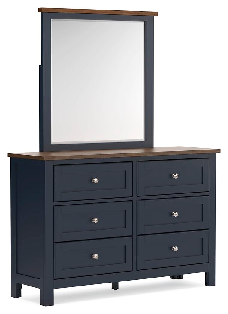 Landocken Full Panel Bed, Dresser and Mirror