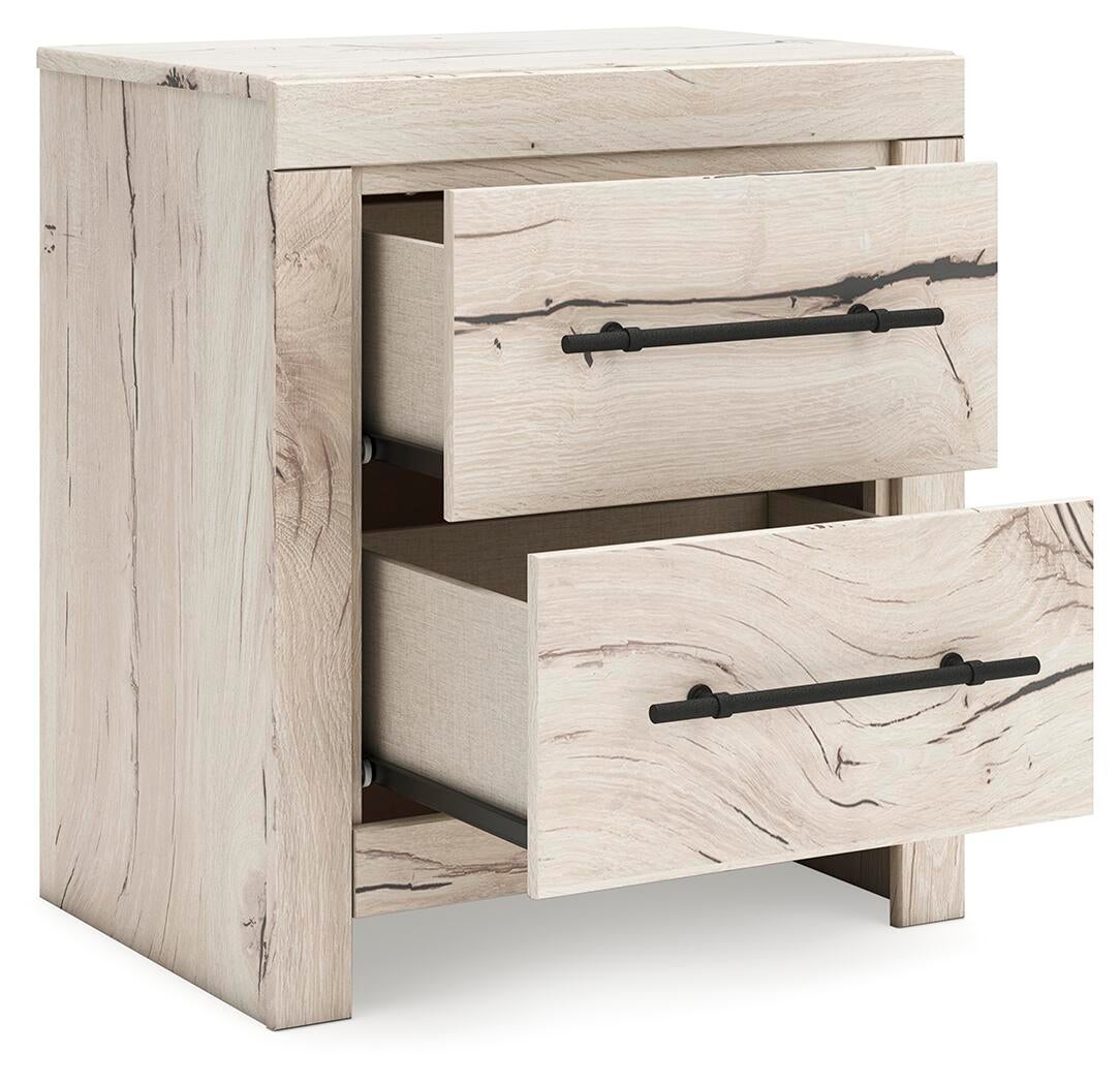 Lawroy King Panel Storage Bed, Dresser, Mirror and Nightstand